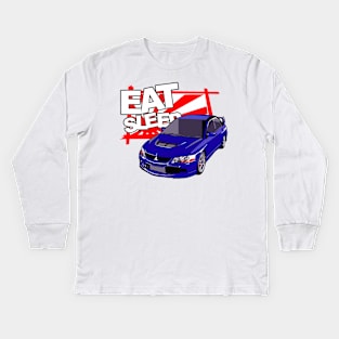 Eat Sleep JDM Lancer EVO Kids Long Sleeve T-Shirt